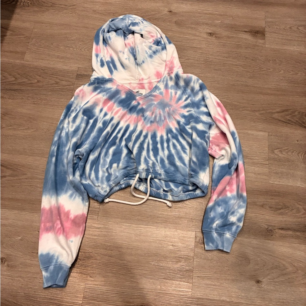Hollister Blue and Pink Tie-Dye Hoodie - Picture 2 of 12